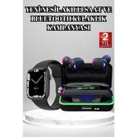 Ucuz Ve Kaliteli Kulaklıklı Saat Seti Bluetooth Bağlantılı Akıllı Saat Ve Kulaklık