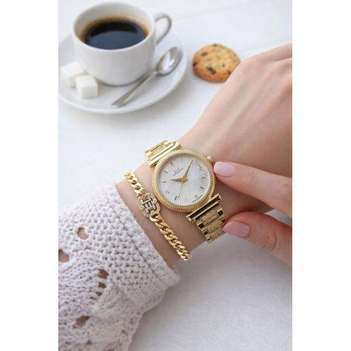 RMS Romanson 2 Yıl Garantili 5 Atm Suya Dayanıklı Kadın Kol Saati+Bileklik Hediyeli A.2137.20