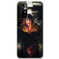 Poco M4 Pro 5G Kılıf HD Desen Baskılı Arka Kapak + Temperli Cam - V for Fire