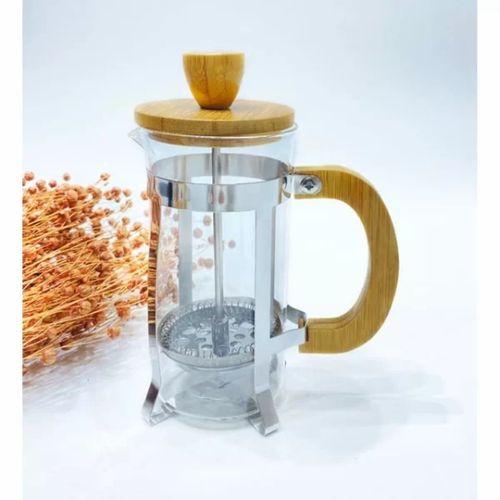 Ahşap Detaylı 350 Ml Cam French Press
