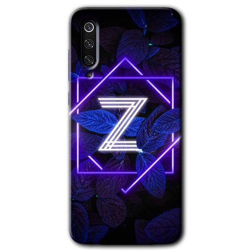 Xiaomi Mi 9 HD Baskılı Kılıf + 9D Tam Ekran Koruyucu - Dark Neon Yaprak Z Harfi