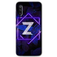 Xiaomi Mi 9 HD Baskılı Kılıf + 9D Tam Ekran Koruyucu - Dark Neon Yaprak Z Harfi