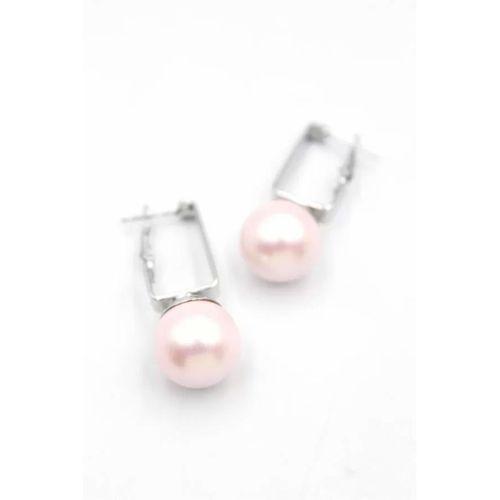 İncili Küpe - Pembe