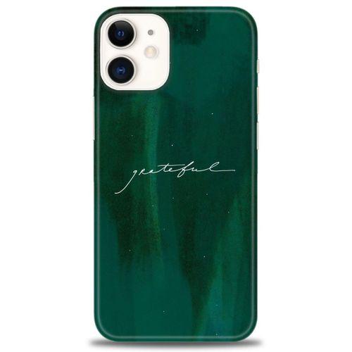 iPhone 12 Kılıf HD Baskılı Kılıf - Grateful + Tam Ekran Koruyucu