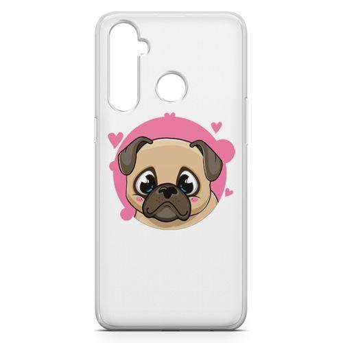 Oppo Realme 5 Pro Kılıf Mutsuz Pug Arka Kapak Koruma Desenli Full Koruyucu