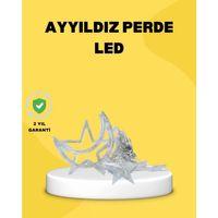 126 Led’li Yıldız Ay Perde Işık Prizden Çalışan Dekoratif Aydınlatma