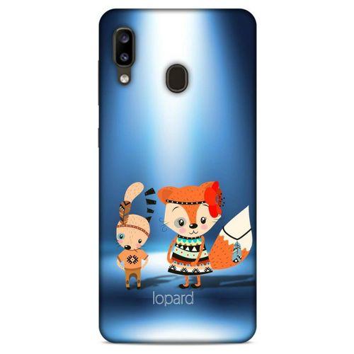 Samsung Galaxy A20 Kılıf FunnyMaX (1) Kılıfı Mavi Beyaz