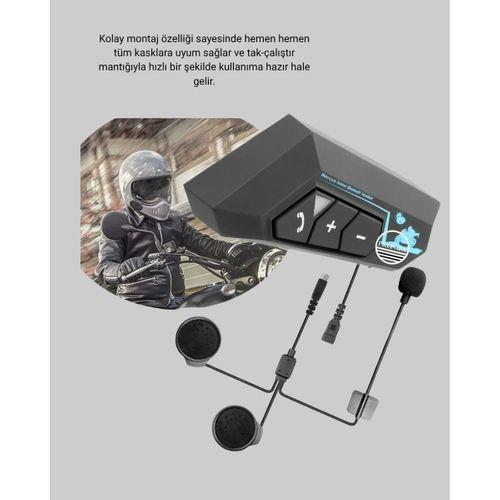 Bt22 Kask İçi Bluetooth Kulaklık Hızlı Eşleşme Ve Gürültü Önleyici Mikrofon