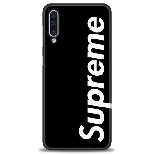 Samsung Galaxy A30S Kılıf HD Baskılı Kılıf - Supreme Siyah + Tam Ekran Koruyucu