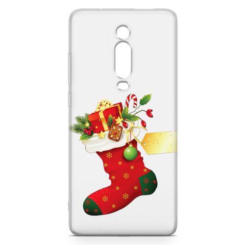 Xiaomi Redmi K20 Pro Kılıf Kırmızı Çorap Arka Kapak Koruma Desenli Full Koruyucu