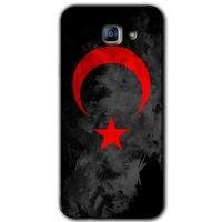 Potkal Hediye Fabrikası Samsung Galaxy A8 2016 Kılıf HD Desen Baskılı Arka Kapak - Black Ayyıldız