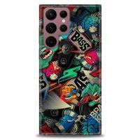 Samsung Galaxy S22 Ultra Kılıf HD Baskılı Kılıf - Bass + Tam Ekran Koruyucu