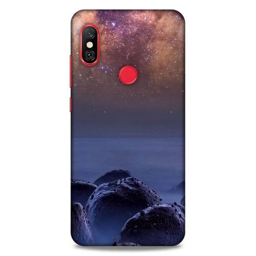 Lopard Xiaomi Mi A2 Lite Uyumlu Kılıf Gece'S (26) Tpu Silikon Kılıf Bordo