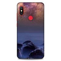 Lopard Xiaomi Mi A2 Lite Uyumlu Kılıf Gece'S (26) Tpu Silikon Kılıf Bordo