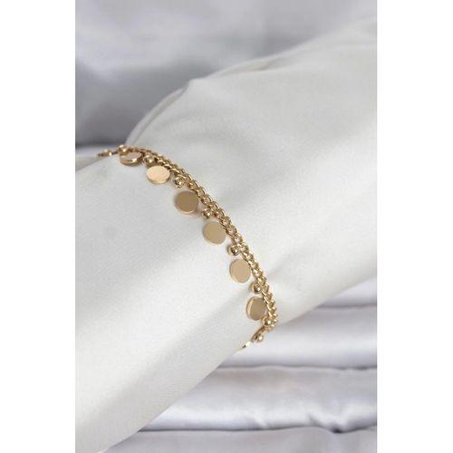 316L Çelik Gold Renk Pullu Model Kadın Bileklik