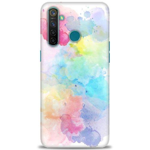 Realme 5 Pro Kılıf HD Baskılı Kılıf - Renk Paleti + Tam Ekran Koruyucu