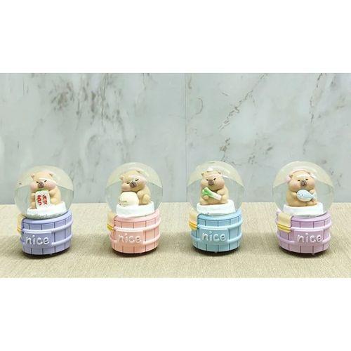 Kapibara Tasarımlı Işıklı Kar Küresi