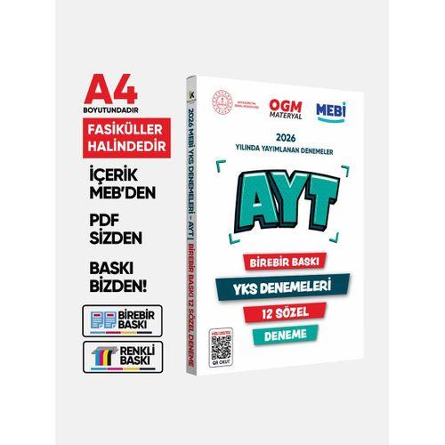 2026 YKS-AYT MEBİ OGM SÖZEL Güncel Seri Online Deneme 12li SET BASKI ÜCRETİ