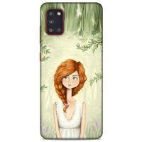 Samsung Galaxy A31 Kılıf Depresyon (25) Antişok Kapak Siyah Gri