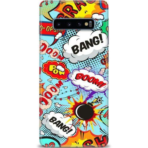 Samsung Galaxy S10 Plus Kılıf HD Baskılı Kılıf - Bang Boom + Tam Ekran Koruyucu