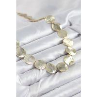 Pirinç Sıralı Para Model Gold Renk Kadın Kolye