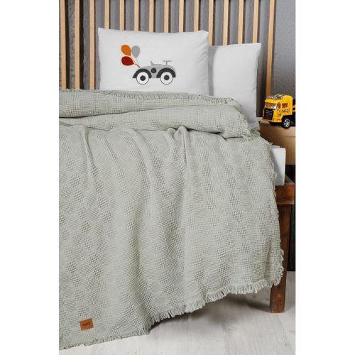 Kanz Kanz Bebek Waffle Müslin Nakışlı Pike Knz-021 Bubble Yeşil