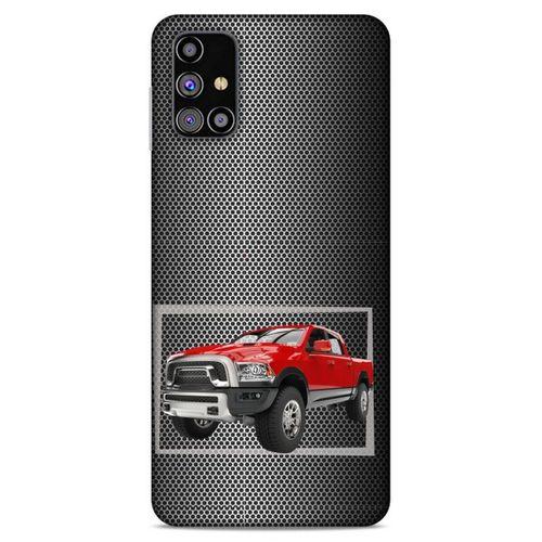 Lopard Samsung Galaxy M31s Uyumlu Kılıf PickUpX (15) Antişok Kılıf Kırmızı Siyah