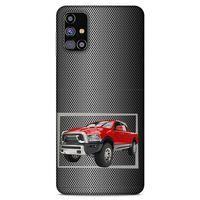 Lopard Samsung Galaxy M31s Uyumlu Kılıf PickUpX (15) Antişok Kılıf Kırmızı Siyah