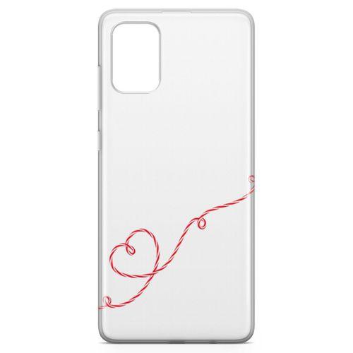 Samsung Galaxy A71 Kılıf Şeker Kalp Arka Kapak Koruma Desenli Full Koruyucu