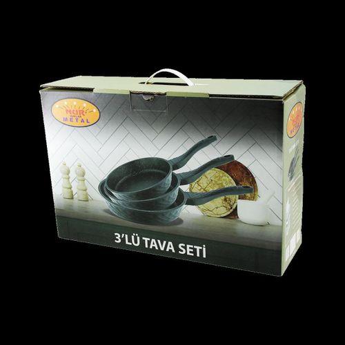 Döküm Tava Seti 3'lü (20-24-28 cm)