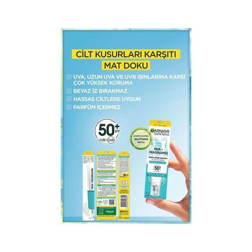 Garnier Saf ve Temiz Bha Niasinamid Günlük Güneş Koruyucu Fluid Yüz Kremi SPF50 40ML