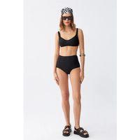 Kadın Siyah Pedli Kare Yaka Yüksek Bel Bikini Takımı