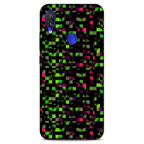 Lopard Xiaomi Redmi Note 7 Pro Uyumlu Kılıf PiXel (25) Antişok Kapak Yeşil Pembe