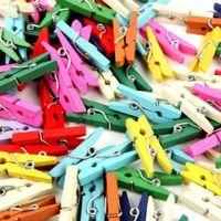 50li Renkli Ahşap Mandal 3 5cm 12li Paket-600 Adet