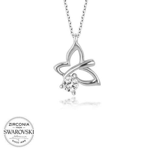 Swarovski Taşlı Lucky Life 925 Ayar Gumuss  Yusufcuk Bayan Kolye