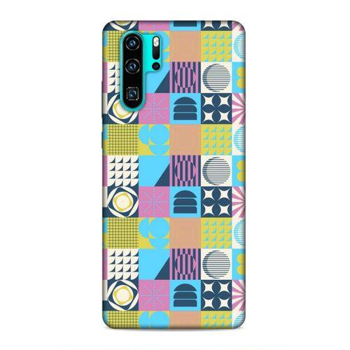 Huawei P30 Pro Uyumlu Kılıf Insomnia (43) Thin Fit Kılıf Mavi Sarı