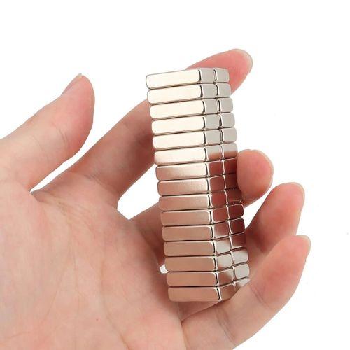 10 Adet 20x10x5 Mm Neodyum Magnet N35 Güçlü Mıknatıs Köşeli Ve Dayanıklı Nikel Kaplama