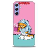 Samsung Galaxy A24 Kılıf HD Baskılı Kılıf - Garfield + Tam Ekran Koruyucu