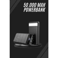 Taşınabilir Powerbank 50 000 Mah 4 Girişli Hızlı Şarj Led Göstergeli Fenerli Şarj