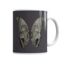 Borboleta Skull Kupa Bardak Porselen