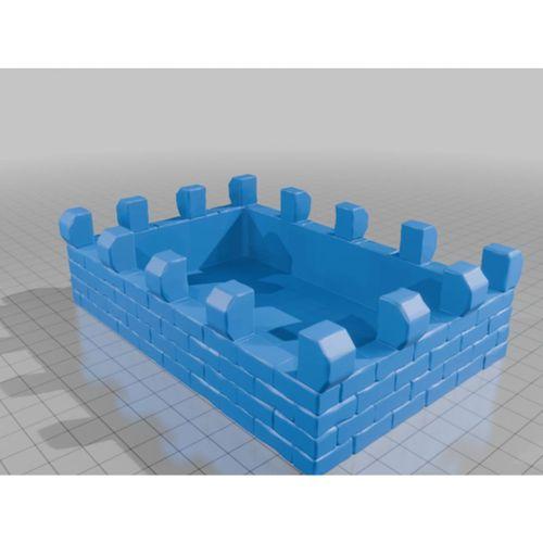 Ortaçağ Kalesi Duvarı Şeklinde 3x5 İnç Not Kartı Tutucu MineeForm FDM 3D Baskı STL Dosyası (Bu ürün Sadece Plastik parçadır - Almadan Önce Soru Sorabi