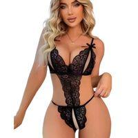 Fantezi Büyük Beden Siyah Dantelli Babydoll