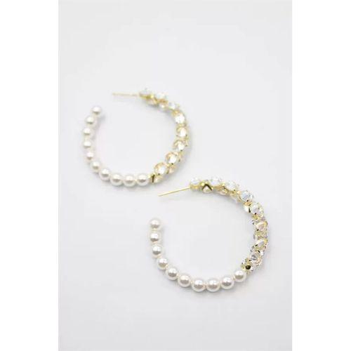 Zirkon Taşlı Küpe - Altın