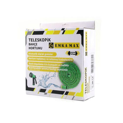 20 Metre Teleskopik Uzayan Bahçe Hortumu - 7 Fonksiyonlu Tetikli Tabanca