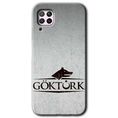 Huawei P40 Lite Kılıf HD Desen Baskılı Arka Kapak + Temperli Cam - Göktürk