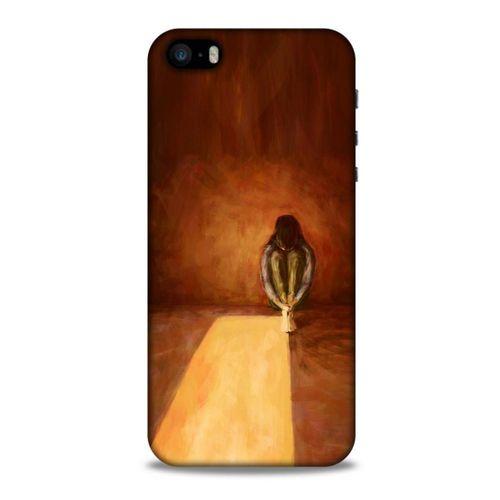 Apple Iphone 5S Kılıf Depresyon (47) Crystal Flex Kılıf Siyah Kırmızı