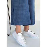 Warte Beyaz Deri Bağcıklı Spor Ayakkabı