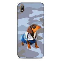 Huawei Y5 2019 Kılıf Köpek Kıyafetleri (50) Shockproof Kılıf Dakhund Puf Mont