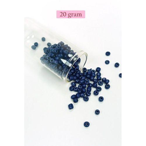 Dökme Cam Kum Boncuk Büyük Boy (6/0) 4 mm - 4 Renk - Toplam 80 Gram - BNC408