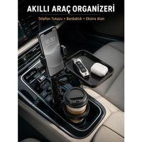 Araç Konsolu İçin Telefon Tutuculu Bardaklık Düzenleyici